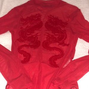 Mesh dragon top